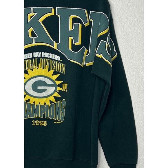 1995 Green Bay Packers Super Rare VTG Sweatshirt NFL NFC Champions - Picture 4 of 12